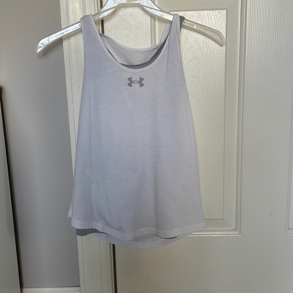 Addidas white/grey tank top